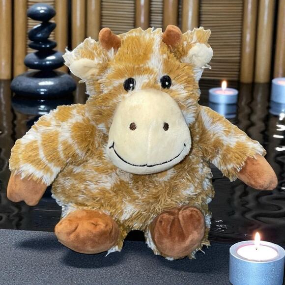 Warmies Jr Plush Giraffe Heat Therapy French Lavender Sensory Stuffed Brown 9" - Picture 1 of 13